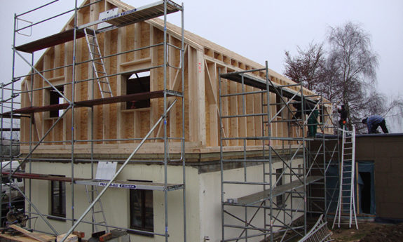 Honville rehaussement transformation ossature bois TVB
