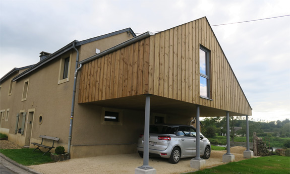 Laiche annexe ossature bois TVB