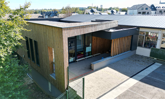 Arlon école annexe ossature bois TVB