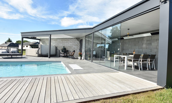 Poolhouse cuisine été abris piscine TVB Bertrix