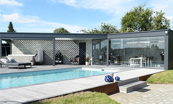 Poolhouse cuisine été abris piscine TVB Bertrix