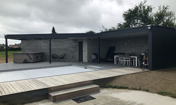 Poolhouse cuisine été abris piscine TVB Bertrix