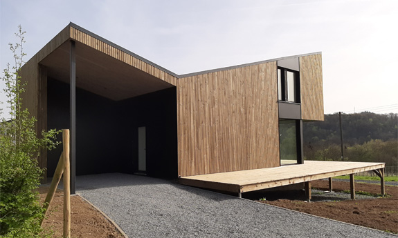 Construction maison ossature bois TVB Mortehan
