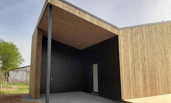 Construction maison ossature bois TVB Mortehan