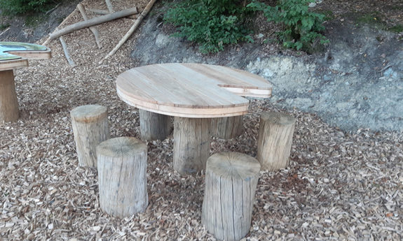 Table et bancs bois TVB