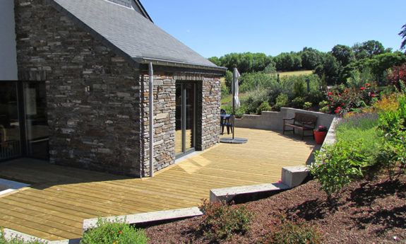 terrasse plain pied bois tvb