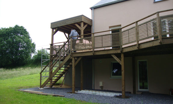 terrasse pilotis bois TVB