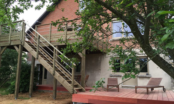terrasse pilotis bois TVB
