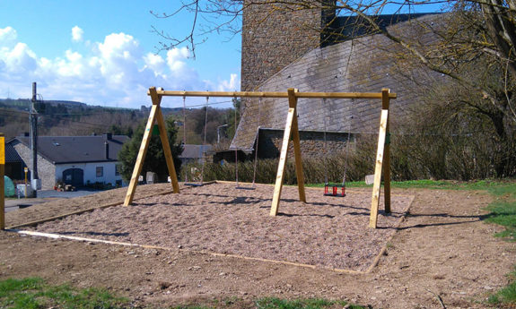 portique balançoires bois jeux tvb