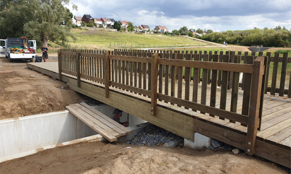 passerelle Tubize bois TVB