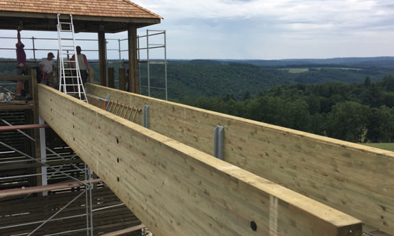 Tour passerelle bois Rochehaut TVB