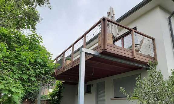 terrasse pilotis bois TVB