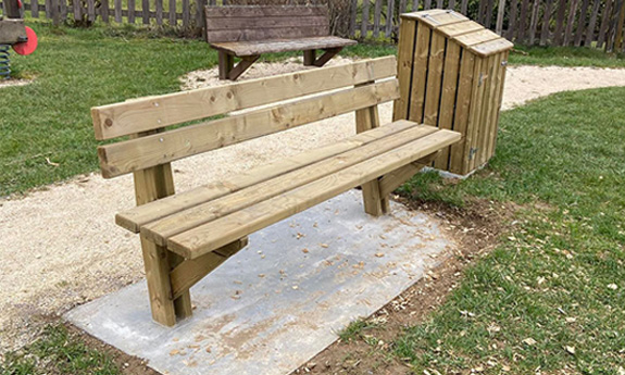 Bancs mobilier urbain bois TVB
