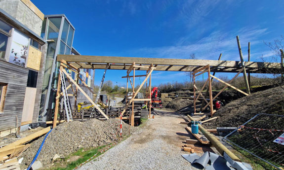 Passerelle Aquascope Virelles bois TVB