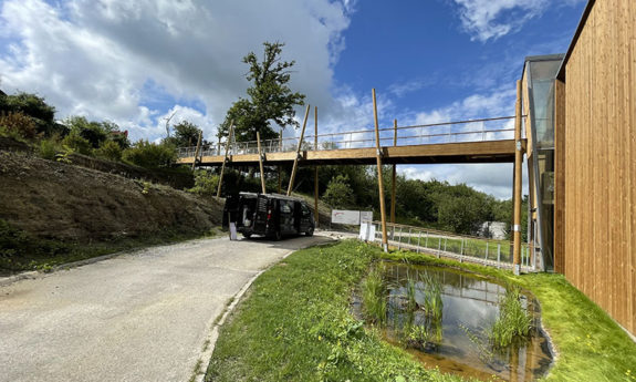 Passerelle Aquascope Virelles bois TVB